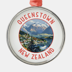 Ornement En Métal Queenstown Nouvelle-Zélande Retro Cercle désorgani