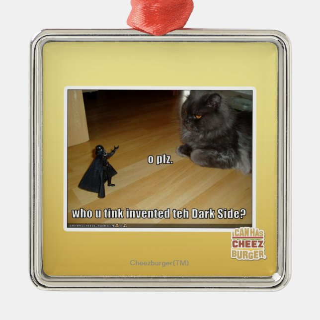 Ornement En Métal Qui a inventé le côté obscur ? (Devant)