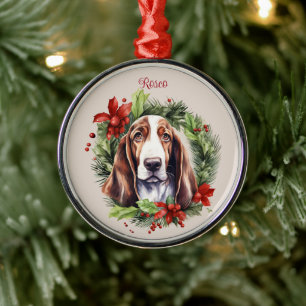 Ornement En Métal Race de chien Basset Hound Noël Memorial pour anim