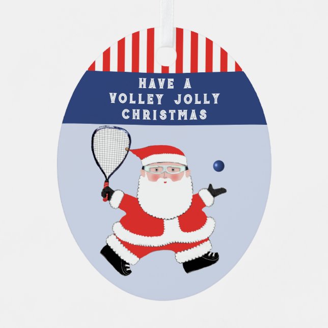 Ornement En Métal Racquetball Noël Collectif (Recto)