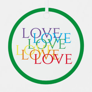 Ornement En Métal RAINBOW LOVE Métal Cercle Ornement - Vert