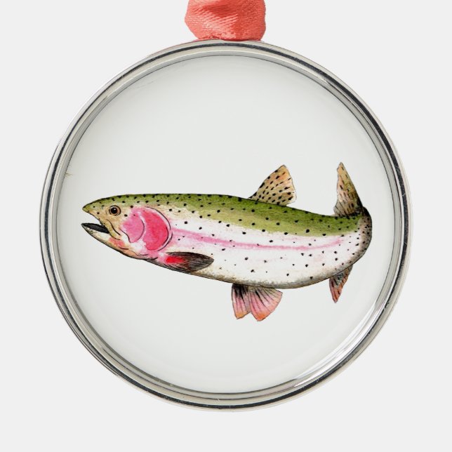 Ornement En Métal Rainbow Trout Fly (Devant)
