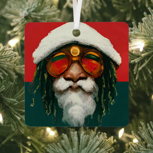 Ornement En Métal Rasta Père Noël I (Insitu)
