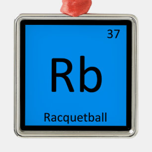 Ornement En Métal Rb - Racquetball Sports Chimie Tableau Périodique