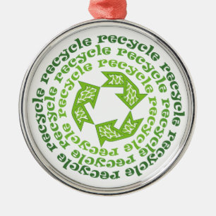 Ornement En Métal Recycler l'ornement personnalisé