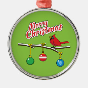 Ornement En Métal Red Cardinal on Christmas