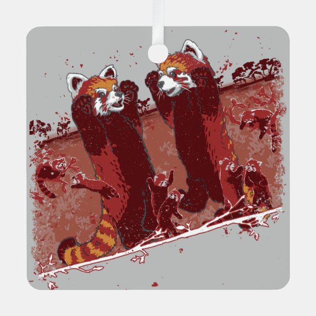 Ornement En Métal Red Panda Fury (Recto)