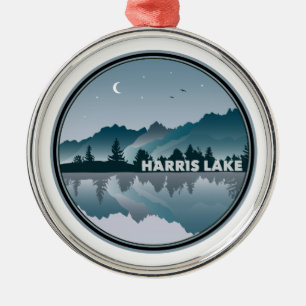 Ornement En Métal Réflexion de Harris Lake North Carolina