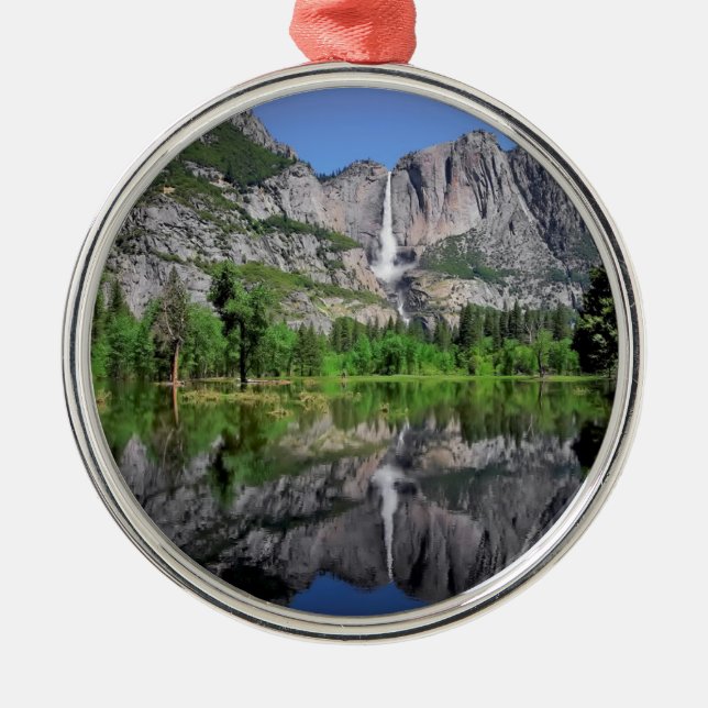 Ornement En Métal Réflexion de Yosemite Falls (Devant)