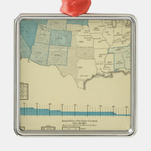 Ornement En Métal Régions d'extraction d'or