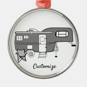 Ornement En Métal Remorque classique Caravan Thunder_Cove