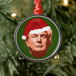 ORNEMENT EN MÉTAL RENDRE NOËL GRAND À NOUVEAU TRUMP SANTA HAT 2020