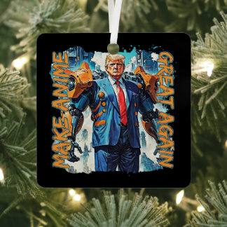 Ornement En Métal Rendre sa grandeur à Anime - Mecha Trump