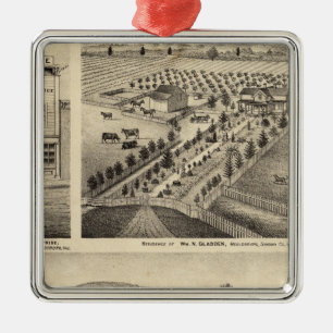 Ornement En Métal Résidences de Wm N Gladden et de Mme Ina B Miller