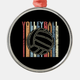 Ornement En Métal Retro Vintage Volleyball