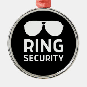 Ornement En Métal Ring security funny wedding ring beards