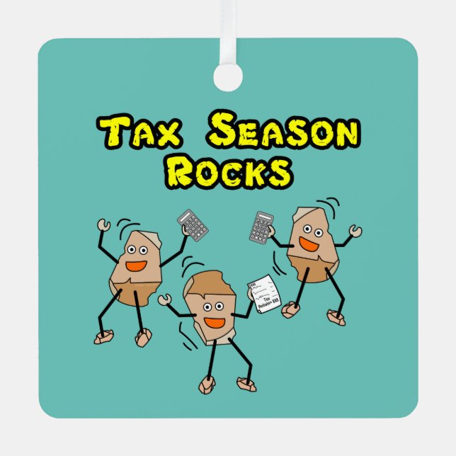 Ornement En Métal Rocks de la saison fiscale (Recto)