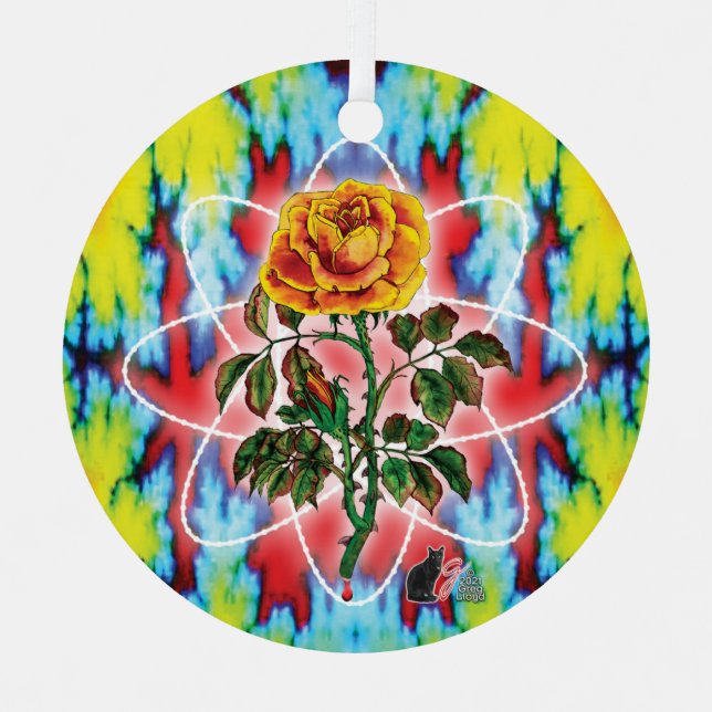 Ornement En Métal Rose Rad Rad (Recto)