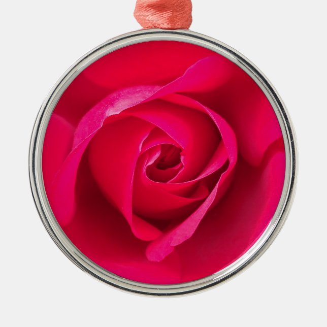 Ornement En Métal Rose rouge romantique v2