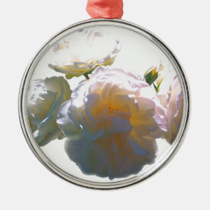 Ornement En Métal roses blanches élégantes pêche orange rougissant