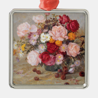 Ornement En Métal Roses et marguerites