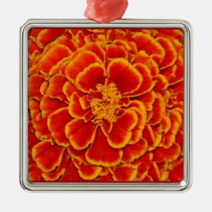 Ornement En Métal Rouge et cadeaux de fleur de souci d'or par