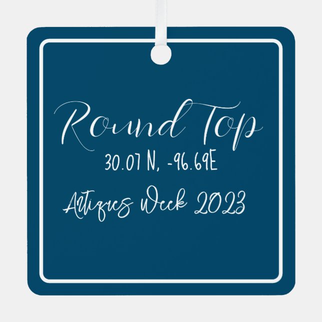 Ornement En Métal Round Top Texas Antiques Week (Recto)