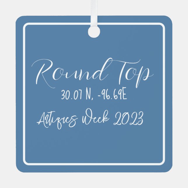 Ornement En Métal Round Top Texas Antiques Week (Recto)
