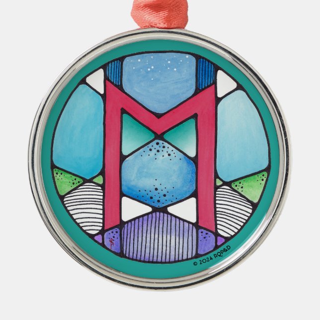 Ornement En Métal Rune Art Nouveau Ehwaz de Loyauté (Devant)