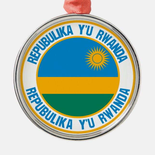 Ornement En Métal Rwanda Round Emblem (Devant)