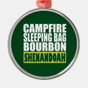 Ornement En Métal Sac couché de feu de camp Bourbon Shenandoah