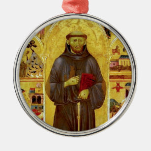 Ornement En Métal Saint Francis d'iconographie médiévale d'Assisi