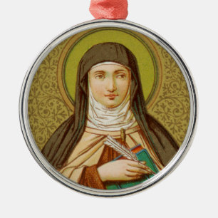 Ornement En Métal Sainte-Thérèse d'Avila (SNV 27) Premium Rond