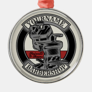 Ornement En Métal Salon de coiffeur Retro Personnalisé