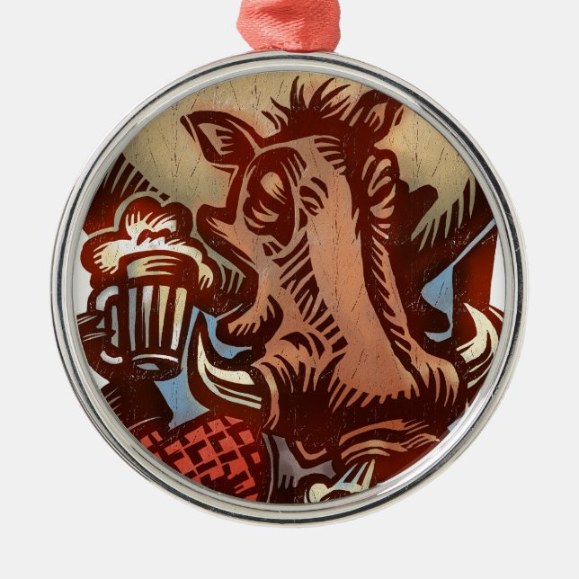 Ornement En Métal Sanglier (Devant)