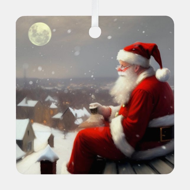 Ornement En Métal Santa Claus (Recto)