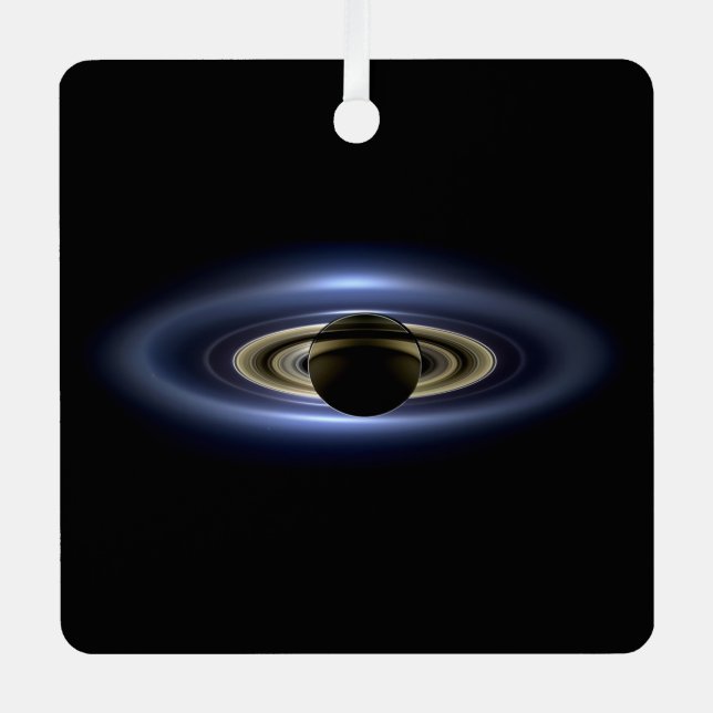 Ornement En Métal Saturne éclipse le Soleil vu de l'orbiteur Cassini (Recto)