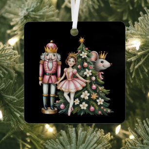 Ornement En Métal Scène de casse-noisette rétro Noël vintage assorti