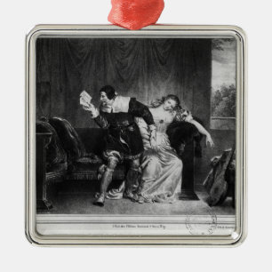 Ornement En Métal Scène de la lettre du cousin