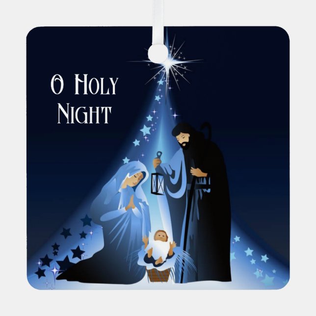 Ornement En Métal Scène Ornament-Manger de Noël (Recto)