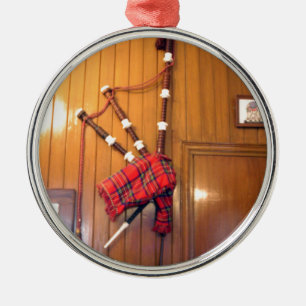 Ornement En Métal Scotland Bagpipe Tartan Plaid Instrument de musiqu