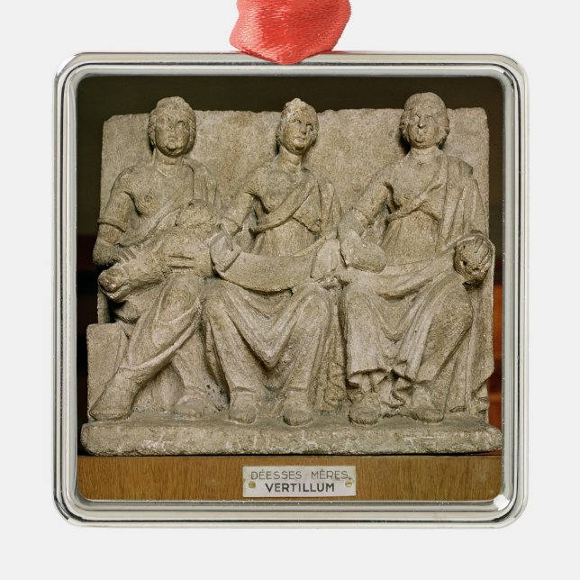 Ornement En Métal Sculpture votive d'une divinité triple de mère (Devant)