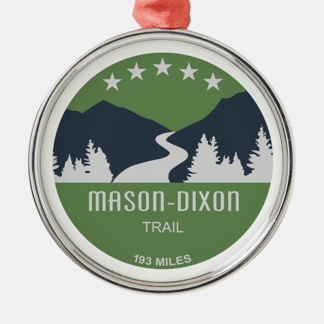 Ornement En Métal Sentier Mason-Dixon (Devant)