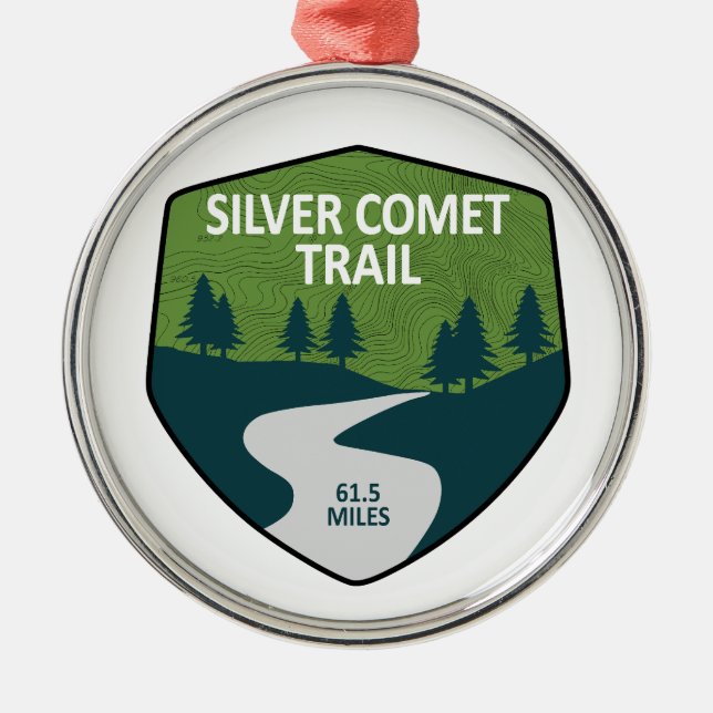 Ornement En Métal Sentier Silver Comet Géorgie (Devant)