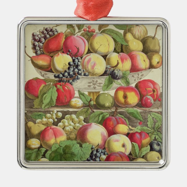 Ornement En Métal Septembre, de 'douze mois de fruits (Devant)