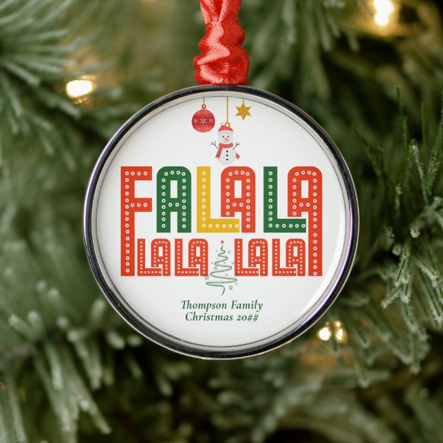 Ornement En Métal Service Carols de l'église de Noël de la famille (Arbre)