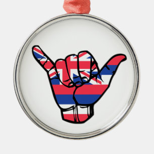 Ornement En Métal Shaka Hawaii