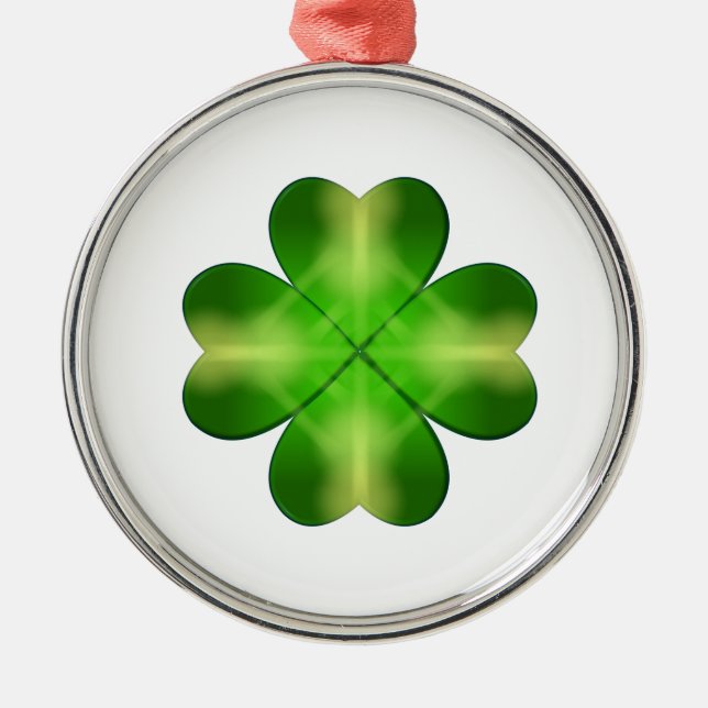 Ornement En Métal Shamrock de la Saint-Patrick (Devant)