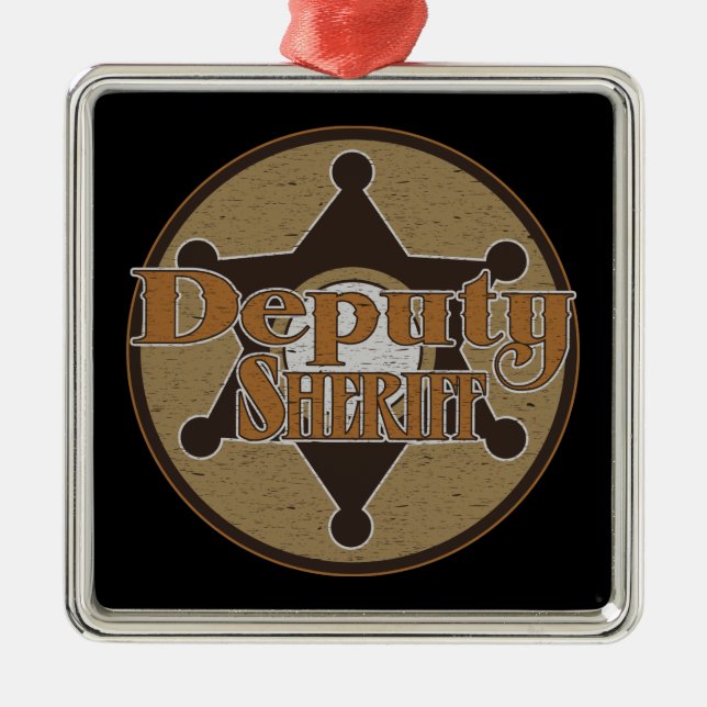 Ornement En Métal Shérif adjoint vintage (Devant)