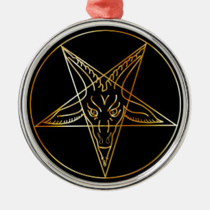 Ornement En Métal Sigil d'or de Baphomet